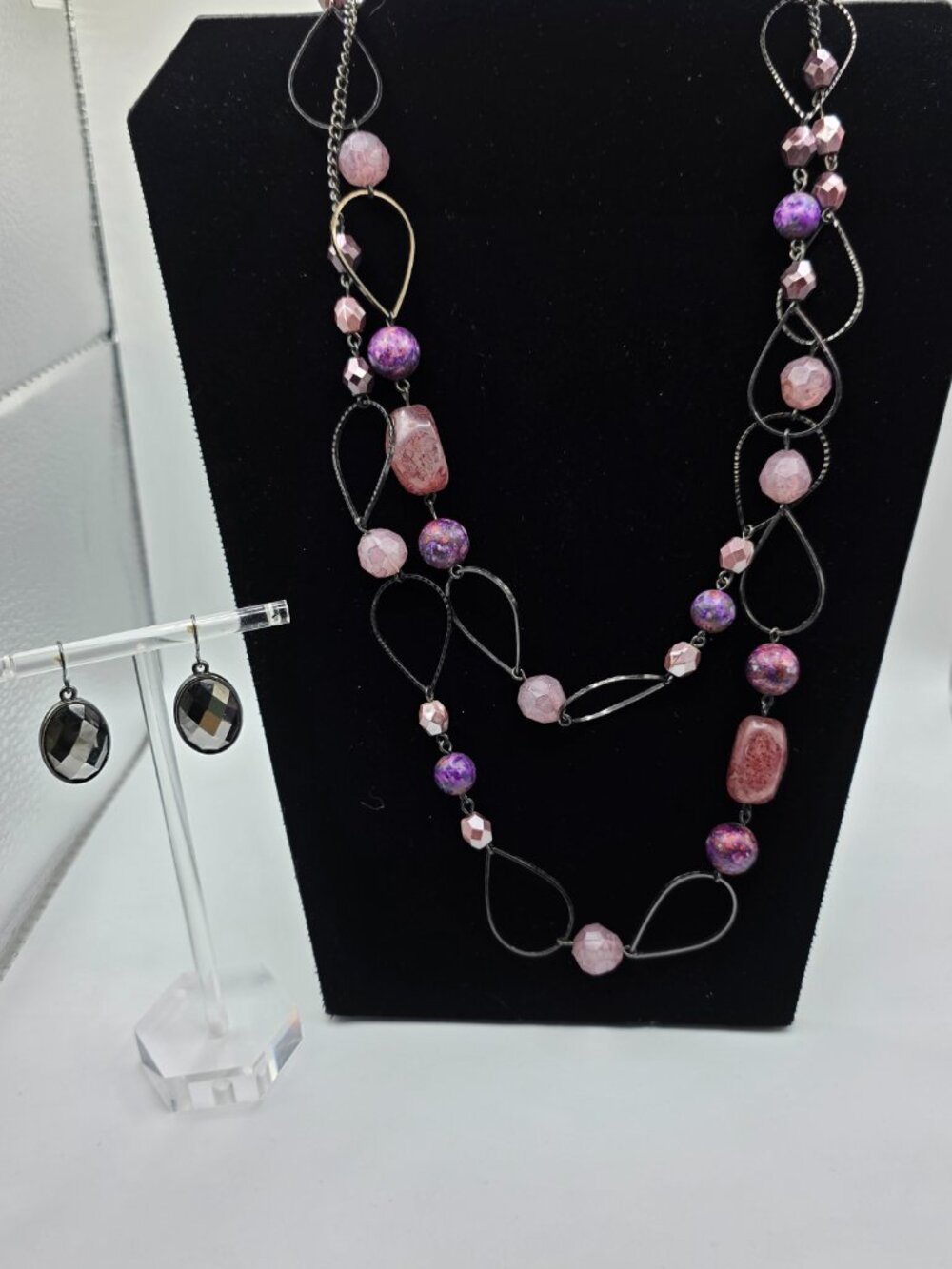 Premier Designs Rhapsody Necklace & Moonlight Earrings Coordinating Set
